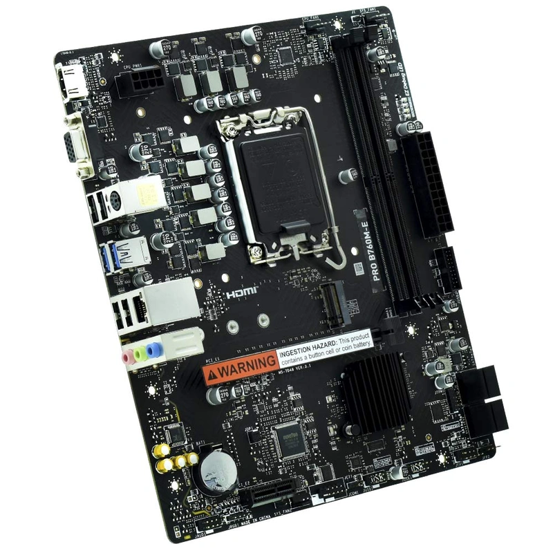 Placa Mãe MSI Pro B760M-E Socket LGA 1700 VGA DDR5 Intel B760 Micro ATX - Imagem 2