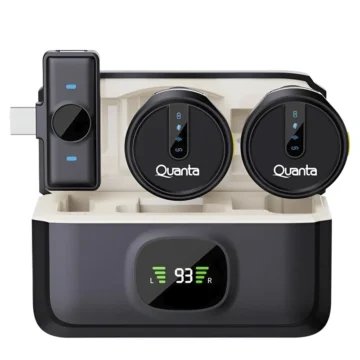 Microfone Quanta QTMDM30 Wireless USB-C - Preto