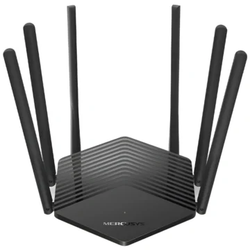 Roteador Mercusys MR50G AC1900 Dual Band 2.4GHz 5GHz 6 Antenas - Preto