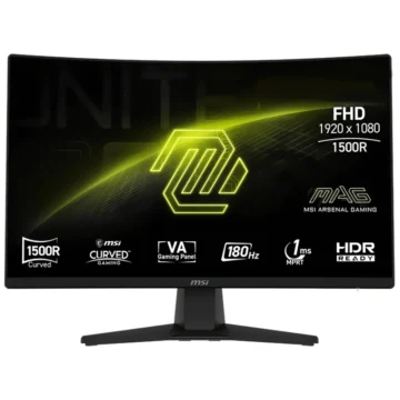 Monitor Gamer MSI Mag 242C 23.6 Tela 23.6" 1920 x 1080 (FHD) 180Hz VA 1 ms (MPRT)