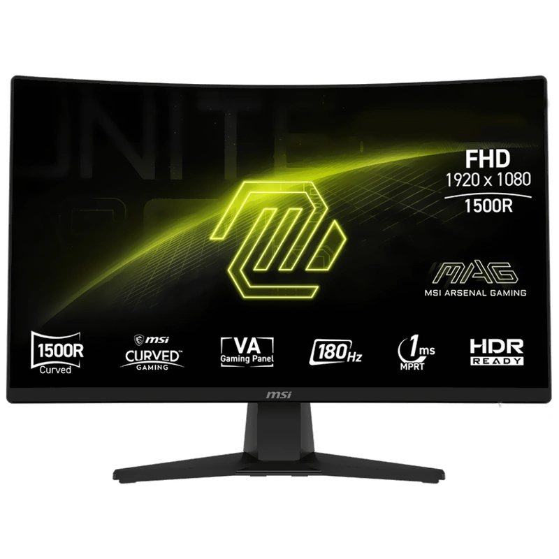 Monitor Gamer MSI Mag 242C 23.6 Tela 23.6" 1920 x 1080 (FHD) 180Hz VA 1 ms (MPRT)