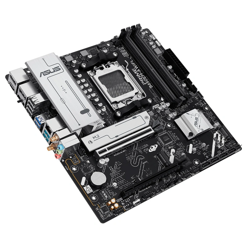 Placa Mãe ASUS Prime B650EM-A Wi-Fi Socket AM5 DDR5 AMD AMD B650 Micro ATX - Imagem 2