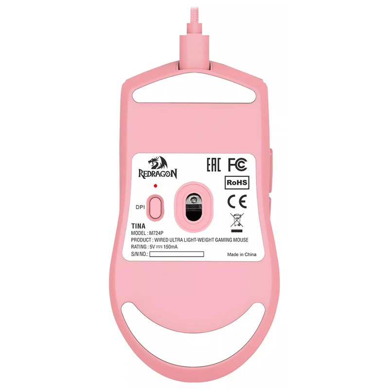 Mouse Gamer Redragon M996P K1NG 8K USB - Rosa Com fio - Imagem 3