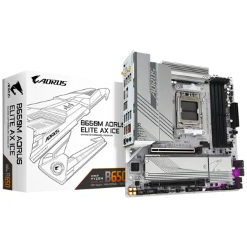 Placa Mãe Gigabyte B650M AORUS Elite AX Ice Socket AM5 DDR5 AMD B650 Micro ATX