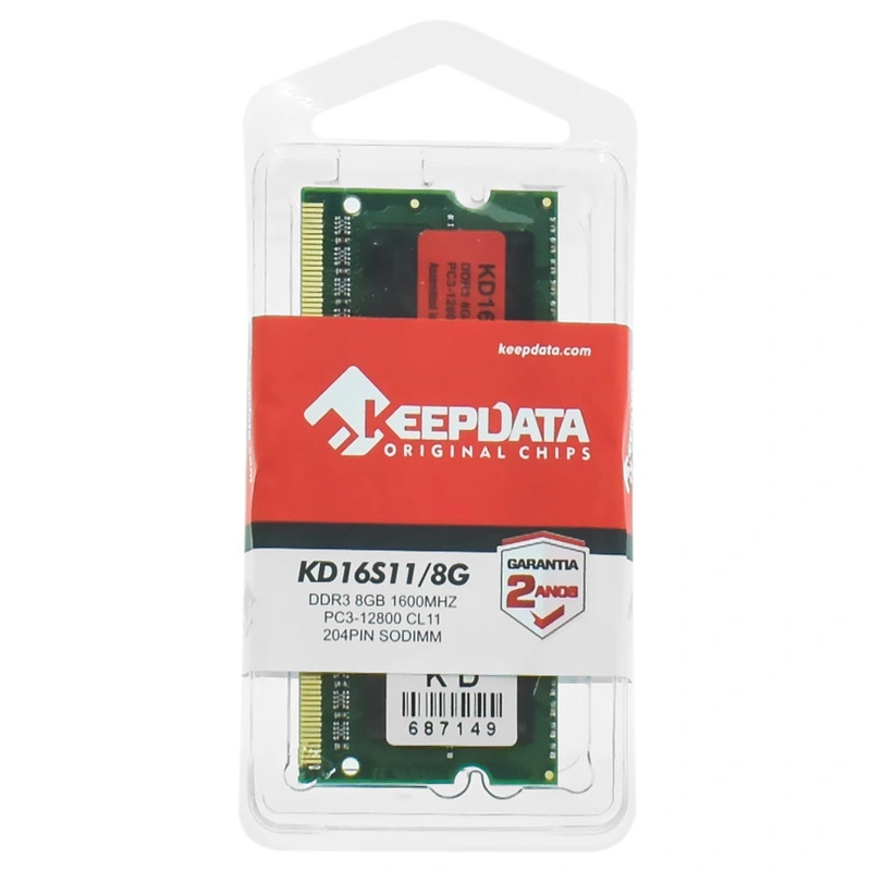 Memória RAM para Notebook Keepdata DDR3 8GB 1600MHz - KD16S118G SODIMM - Imagem 3