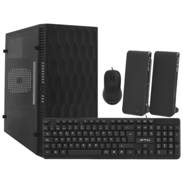 Gabinete Gamer FTX FTXN14 500VA Mouse Teclado Espanhol Speaker - Preto