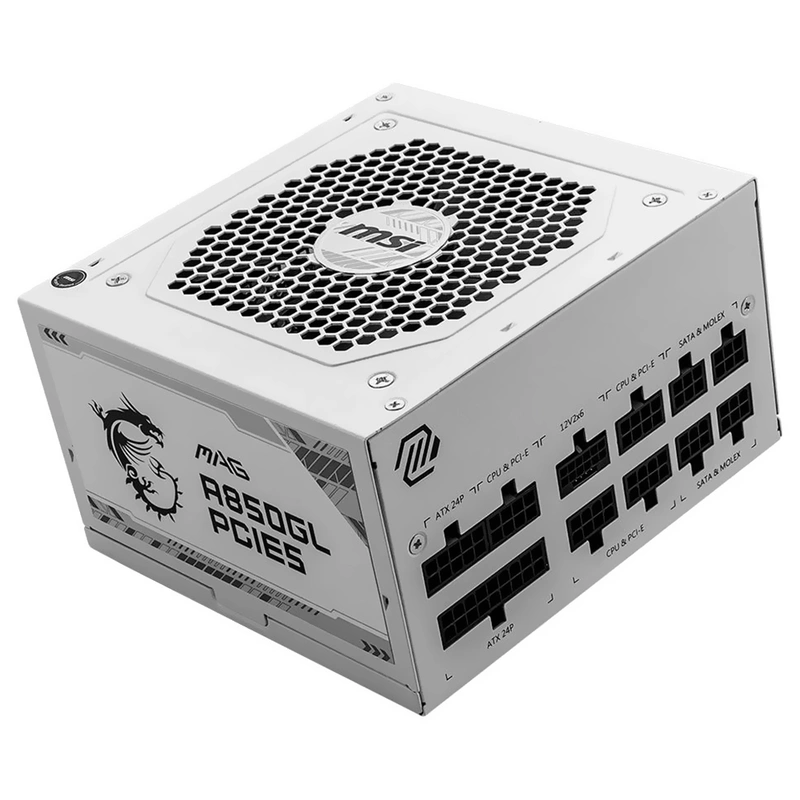 Fonte de Alimentação MSI Mag A850GL 850W ATX 3.1 Modular 80 Plus Gold - Branco - Imagem 2