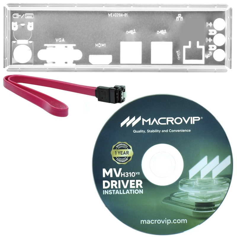 Placa Mãe Macrovip MV-H310V2 Socket LGA 1151 VGA DDR4 Intel H310C Micro ATX - Imagem 3
