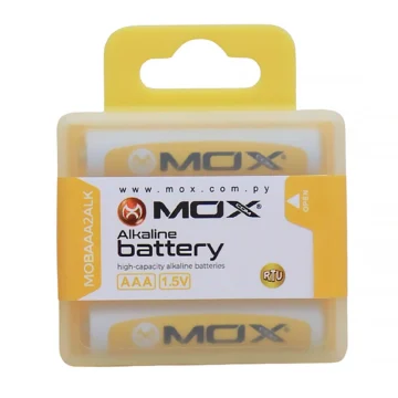 Pilha Mox Alkaline LR03 1.5V AAA - Kit com 2