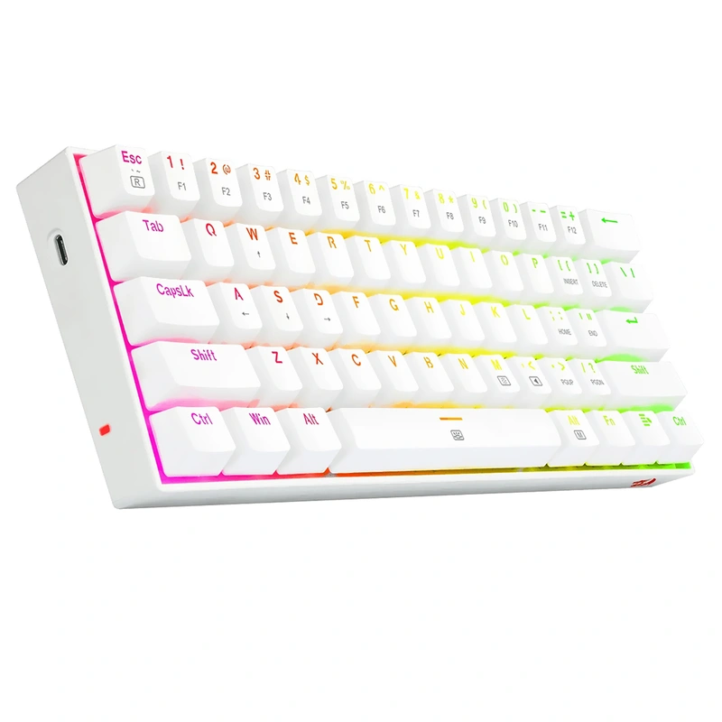 Teclado Gamer Mecânico Redragon K630W-RGB Dragonborn USB RGB Inglês - Branco - Imagem 2