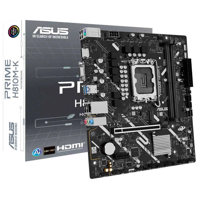 Placa Mãe ASUS Prime H810M-K Socket LGA 1851 DDR5 Intel H810 Micro ATX