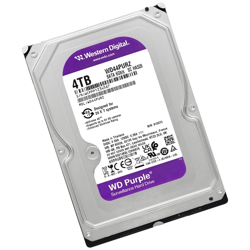 HD Western Digital 4TB WD Purple 3.5 SATA WD44PURZ - Imagem 2