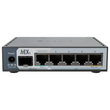 Roteador Mikrotik E60IUGS Hex S 950MHz L4 512MB