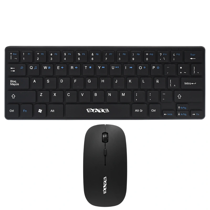 Teclado + Mouse Satellite AK-732G Wireless Espanhol - Preto Windows USB Receiver