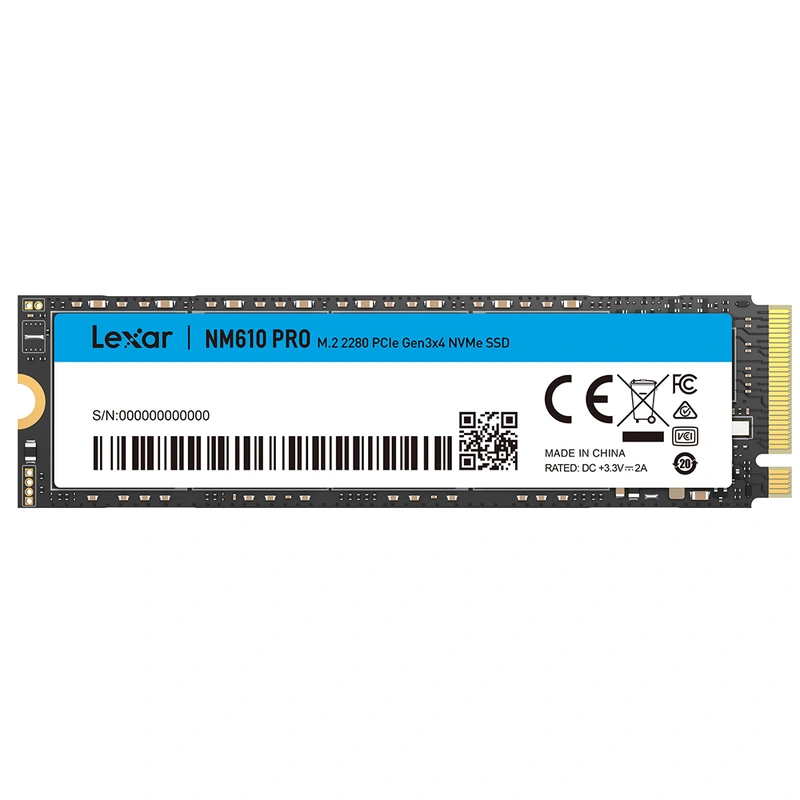 SSD Lexar M.2 2TB NM610 Pro NVMe - LNM610P002T-RNNNG PCIe Gen 3 x4