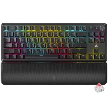 Teclado Gamer Mecânico Corsair K70 Core TKL MLX RED Wireless RGB Inglês (CH-914901E-NA)