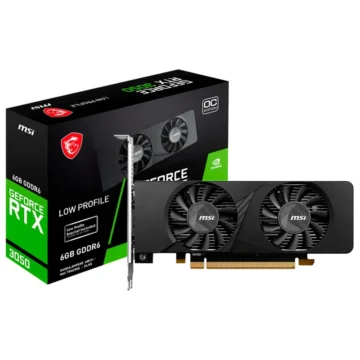 Placa de Vídeo MSI LP OC 6GB GeForce RTX3050 GDDR6 - 912-V812-023 Boost: 1492MHz