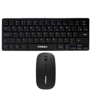 Teclado + Mouse Satellite AK-731 Mini Wireless Português - Preto Windows, macOS e Linux