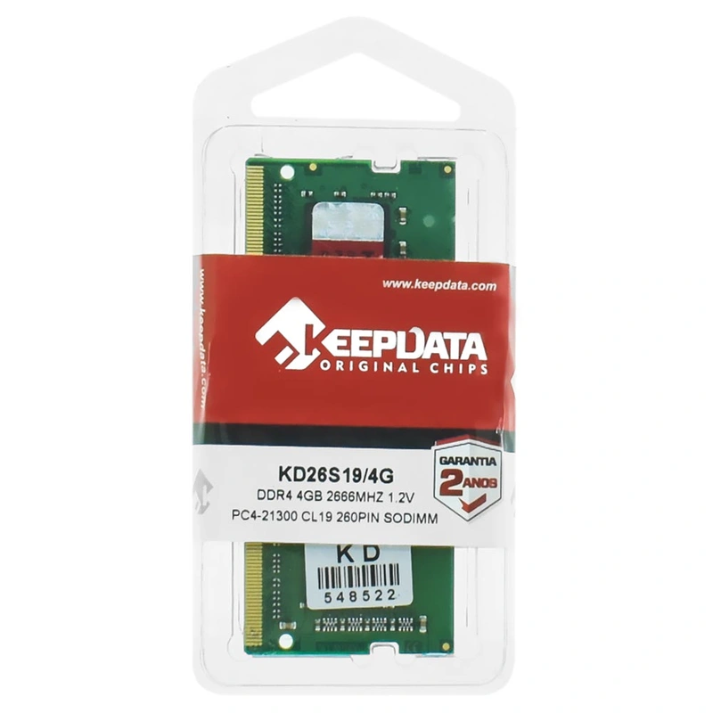 Memória RAM para Notebook Keepdata DDR4 4GB 2666MHz - KD26S194G SODIMM - Imagem 3