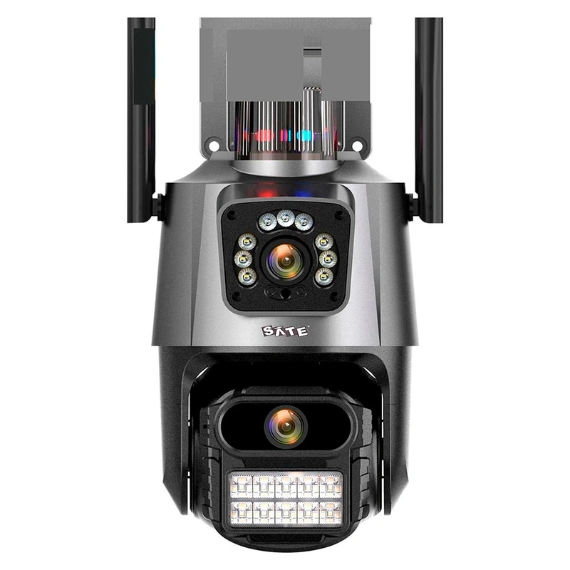 Câmera de Segurança IP Satellite A-CAM009D Outdoor Wi-Fi 4MP - Cinza IP66
