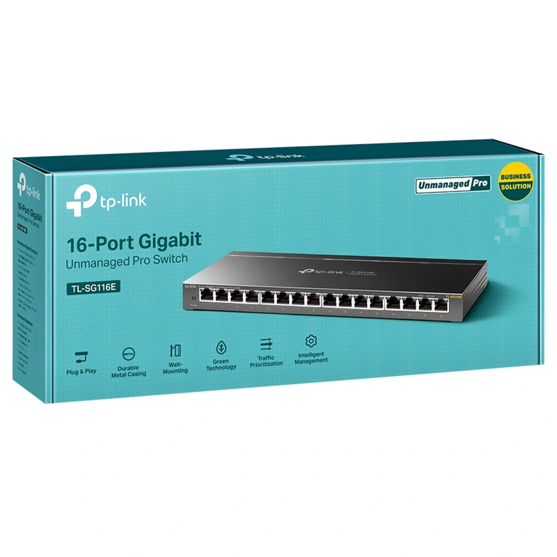 Hub Switch Tp-link TL-SG116E 16 Portas - 101001000Mbps - Imagem 3
