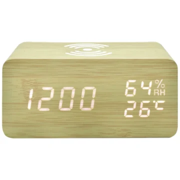 Relógio Despertador de mesa Satellite AC-T12W - Bamboo