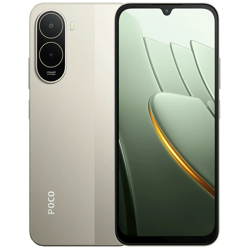 Celular Xiaomi POCO C81 Pro 4GB de RAM 256GB Tela 6.9 LCD de 6.9" Dourado