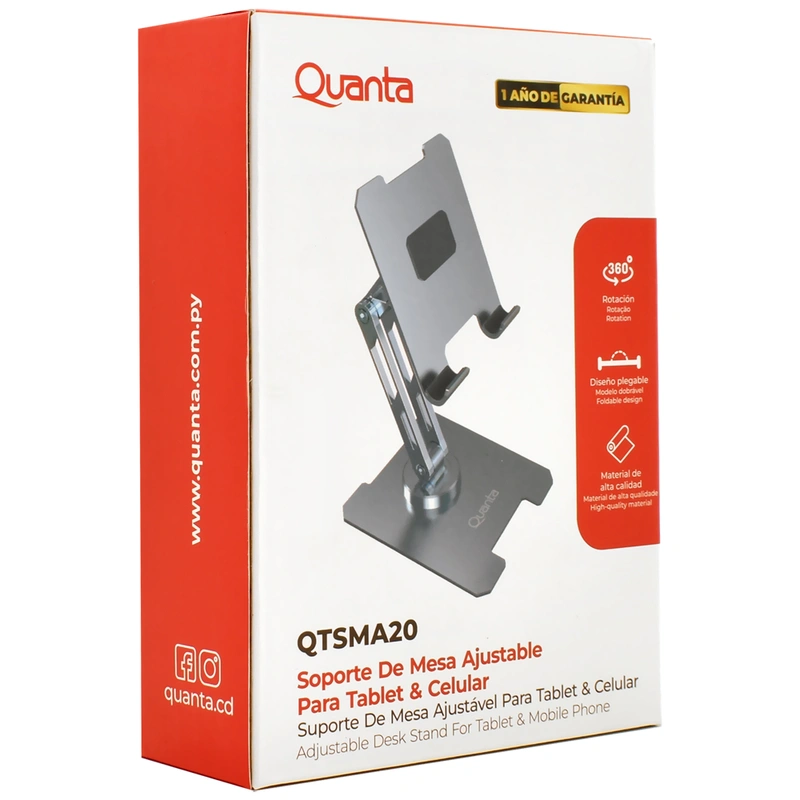 Suporte de Celular e Tablet Quanta QTSMA20 - Prata (Mesa) - Imagem 3