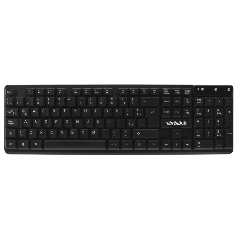Teclado + Mouse Satellite AK-741G Wireless Português - Preto Nano receptor USB - Imagem 2