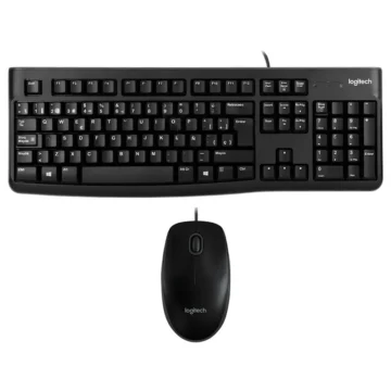 Teclado + Mouse Logitech MK120 USB Espanhol - Preto (920-004428) Com fio