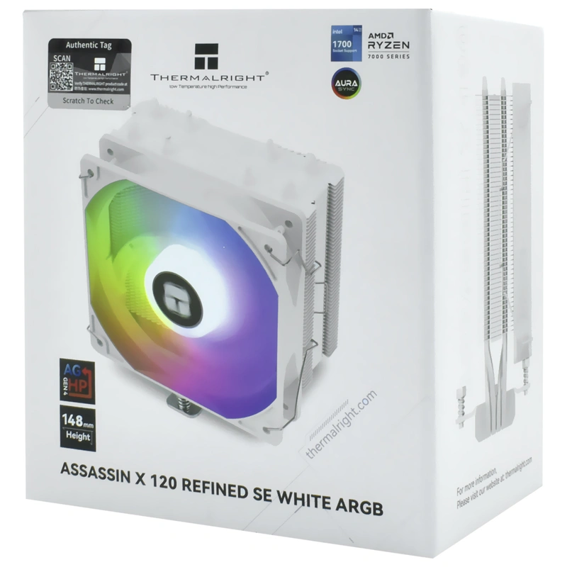 Cooler para Processador Thermalright Assassin X 120 Refined SE ARGB 120MM - Branco - Imagem 3