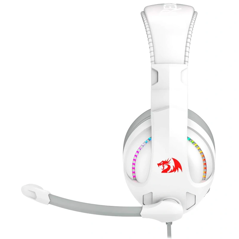 Fone Gamer Redragon H211W-RGB Cronus RGB Com Fio - Branco USB - Conector de áudio 3.5 mm - Imagem 2