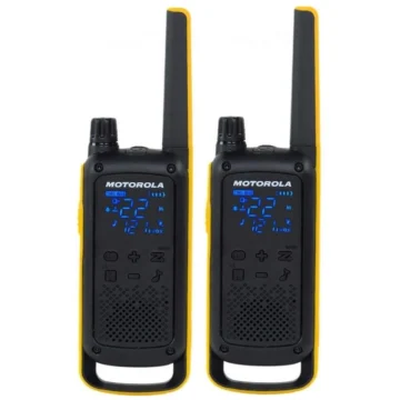 Walkie Talkie Motorola T470 FRS GMRS 35 Milhas Bivolt - Preto Amarelo