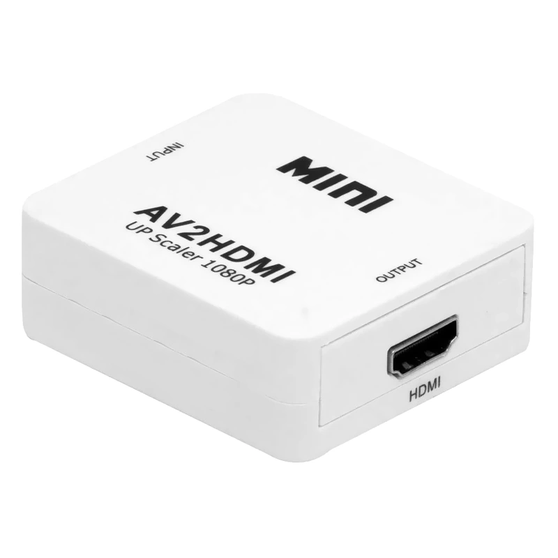 Adaptador Conversor HDMI2AV Full HD 1080 HDMI RCA - Branco HDMI - RCA - Micro USB - Imagem 2