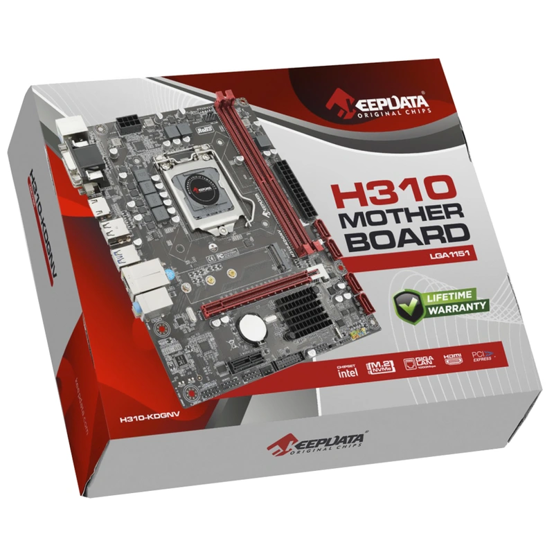 Placa Mãe Keepdata H310-KDGNV Socket LGA 1151 VGA DDR4 Intel H310 Micro ATX - Imagem 3