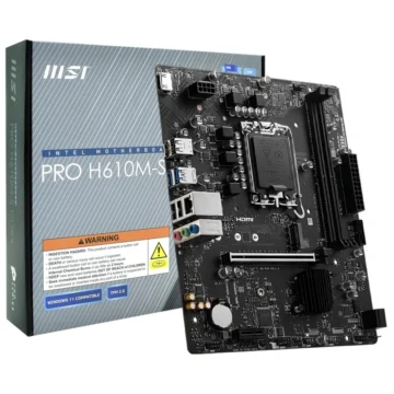 Placa Mãe MSI Pro H610M-S DDR4 Socket LGA 1700 DDR4 Intel H610 Micro ATX