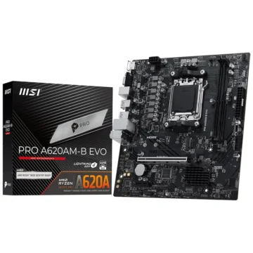 Placa Mãe MSI Pro A620AM-B Evo Socket AM5 DDR5 AMD A620 2 x DIMM DDR5 Dual Channel