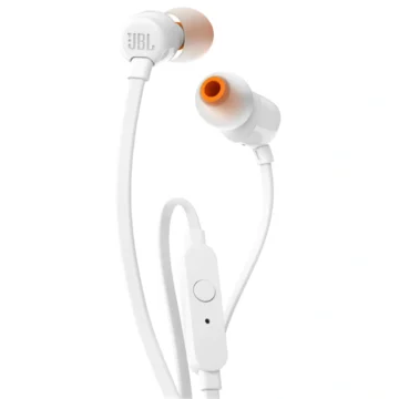 Fone de Ouvido JBL Tune T110 Com Fio - Branco Analógico de 3.5 mm