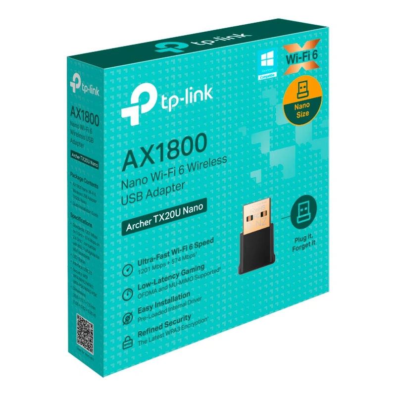 Adaptador Wifi Tp-Link Archer TX20U Nano AX1800 Dual Band Wifi 6 2.4GHz - Imagem 3