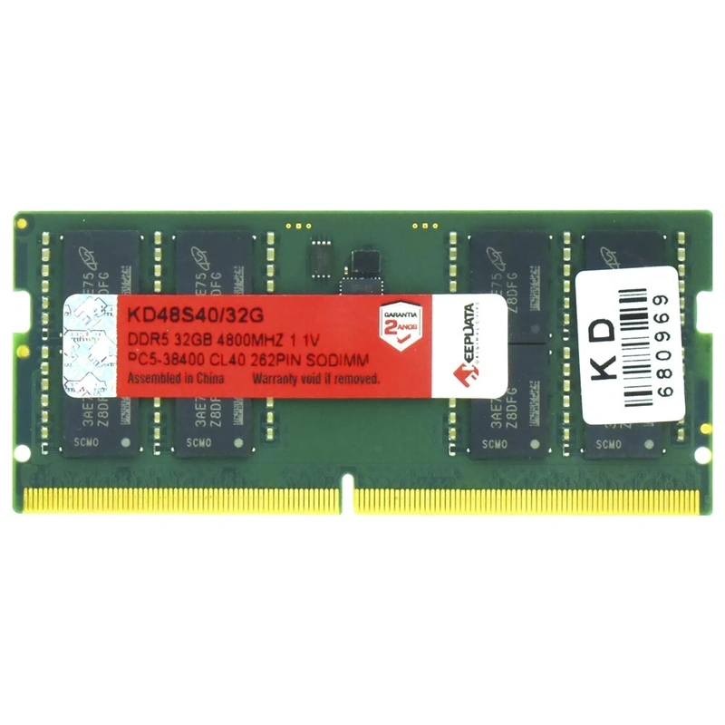 Memória RAM para Notebook Keepdata DDR5 32GB 4800MHz - KD48S4032G SODIMM
