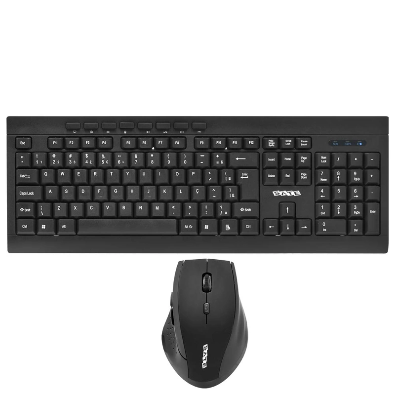Teclado + Mouse Satellite AK-726G Wireless Português - Preto