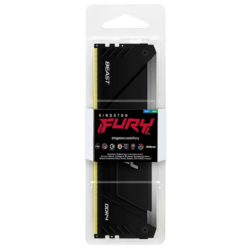 Memória RAM Kingston Fury Beast DDR4 8GB 3200MHz RGB - Preto (KF432C16BB2A8) - Imagem 3