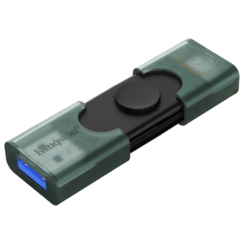Pendrive Kingston DataTraveler Duo 256GB USB 3.2 USB-C - Verde (DTDEG2256GB) - Imagem 2