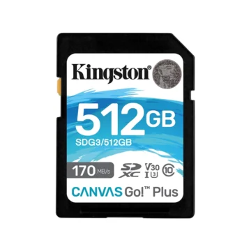 Cartão de Memória SD Kingston Canvas GO Plus U3 V30 512GB