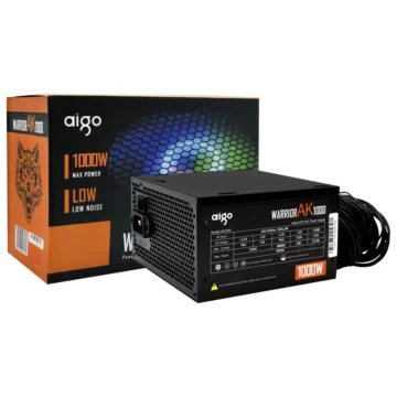 Fonte de Alimentação Aigo Warrior AK1000 1000W ATX Não Modular MB 24 Pinos