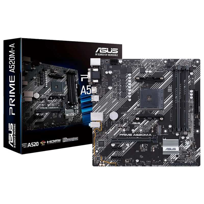 Placa Mãe ASUS Prime A520M-A II Socket AM4 VGA DDR4 Micro ATX