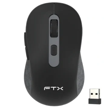 Mouse FTX MW44 Wireless - Preto Bluetooth USB Receiver