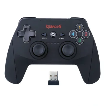 Controle Redragon G808 Harrow Vibration para PS3 PC Wireless - Preto Harrow G808