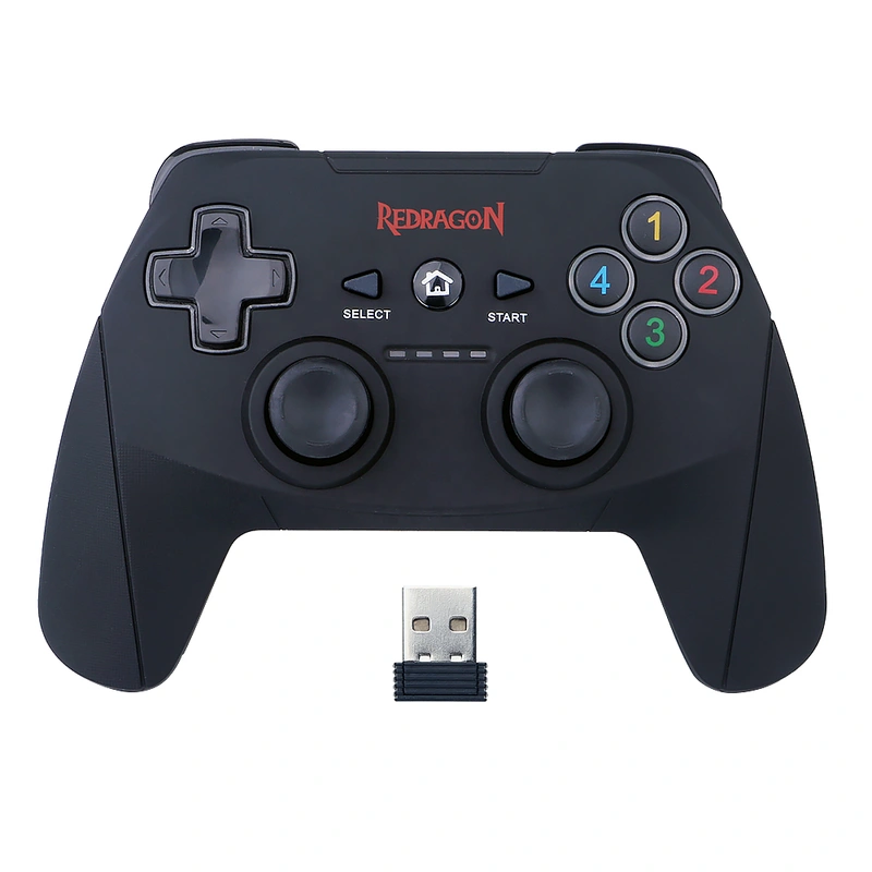 Controle Redragon G808 Harrow Vibration para PS3 PC Wireless - Preto Harrow G808
