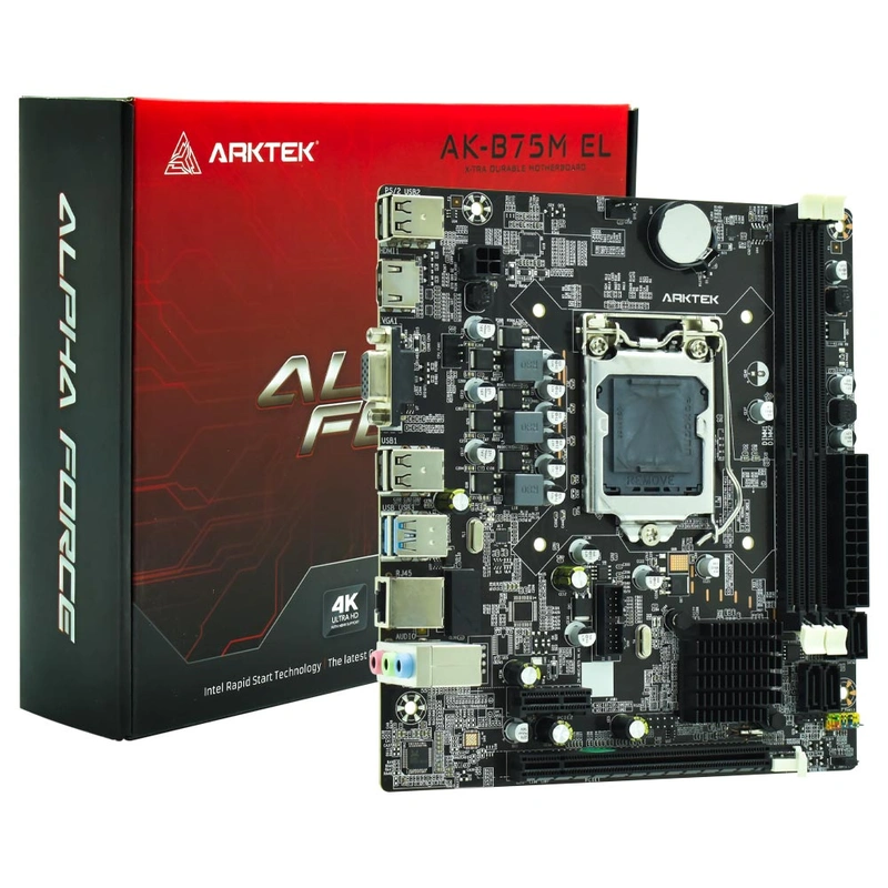Placa Mãe Arktek AK-B75M EL Socket LGA 1155 VGA DDR3 Intel B75 Micro ATX